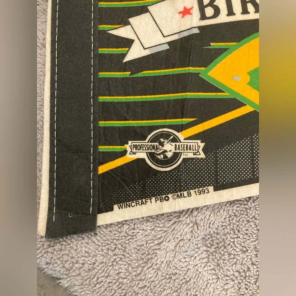 Birmingham Barons Vintage 1993 4 Baseballs Logo Baseball Pennant